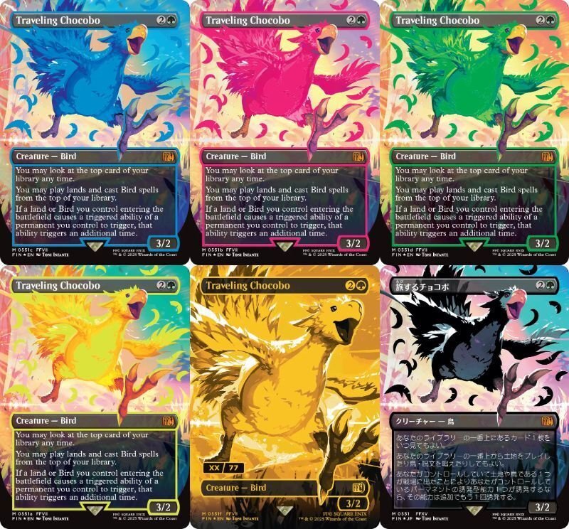 MTG FF コラボ チョコボレース ピンバッジ&ポスター&シール