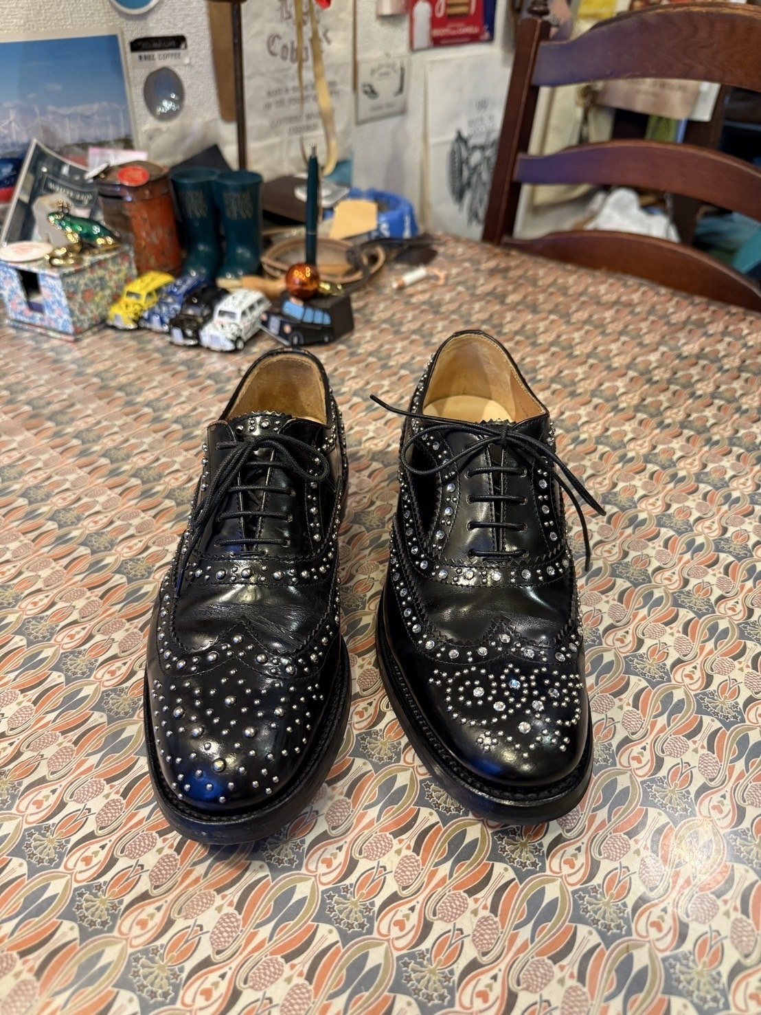 ★美品★Ｃhurch's アンラインドBURWOOD Ⅲ フルブローグ 極上☆チャーチ(レディース) SIZE 35.5【☆バーウッド/BURWOOD 3W