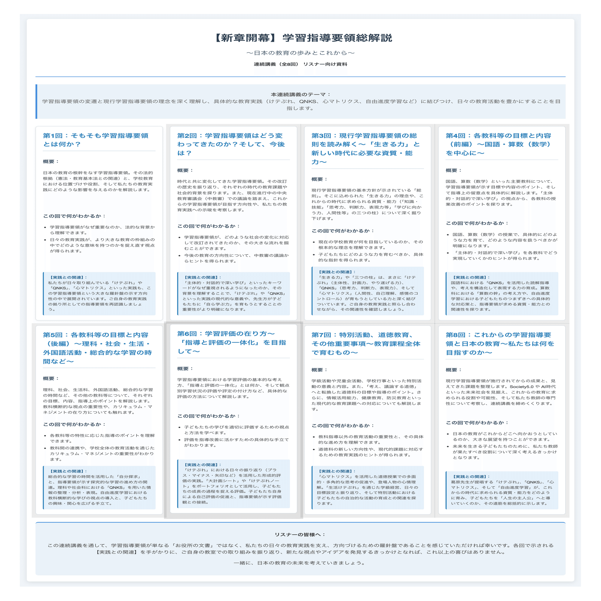 けテぶれチャンネルプレミアム】学習指導要領 総解説へようこそ｜S