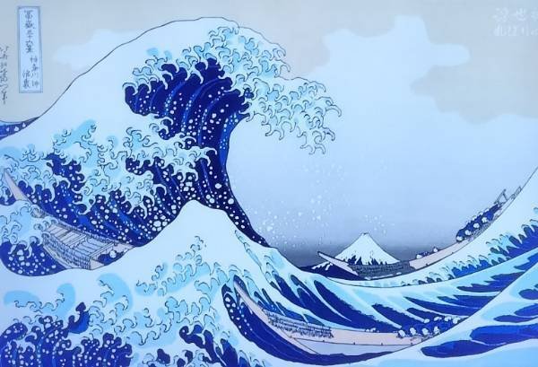 浮世絵版画 ロ クトゥルフ神話 浮世絵ファブリックボード「邪神滝廻り 滝の奥