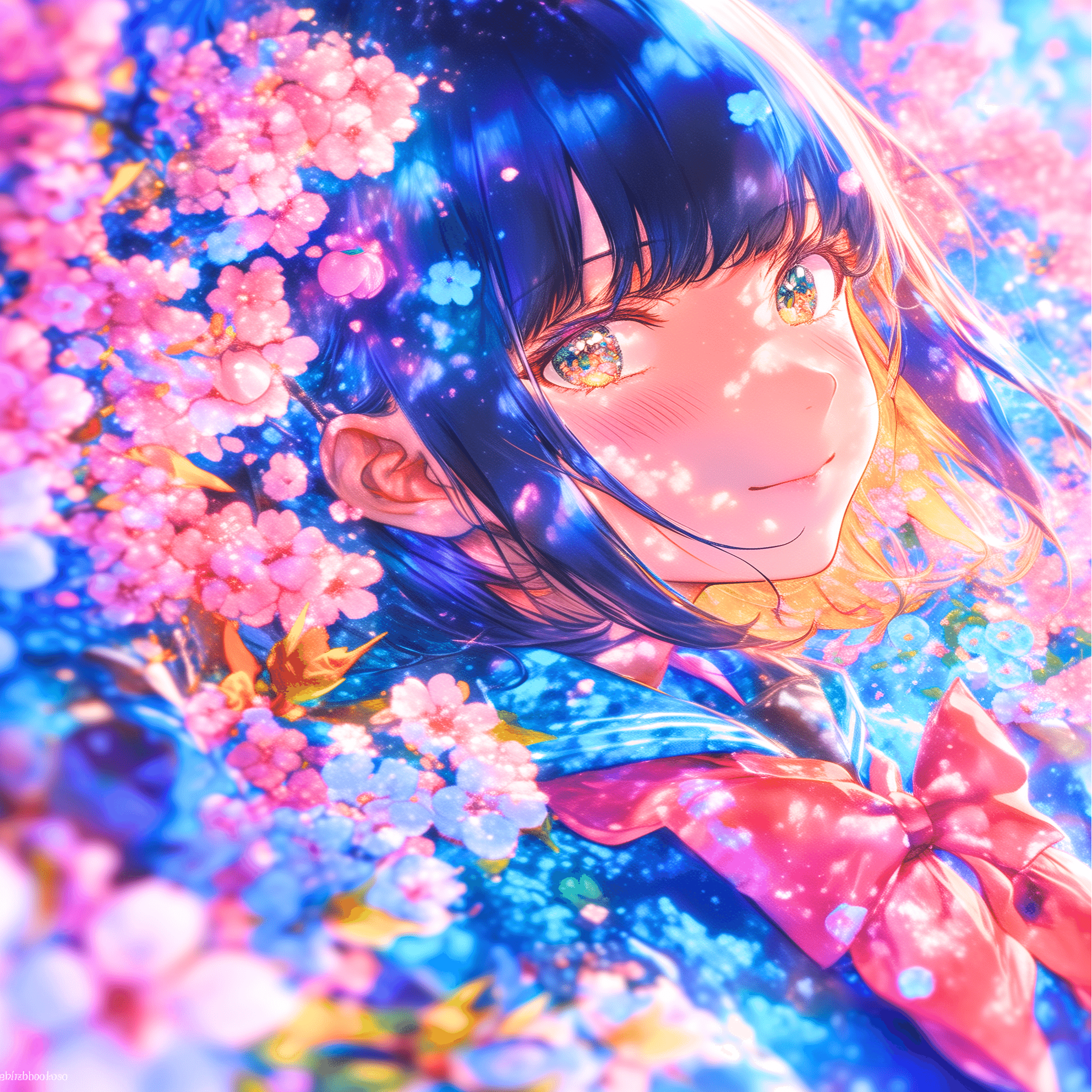 ～春～  オリジナルイラスト 春の香りに閉ざされて【AIイラスト＋4コマ漫画】｜Alpaka