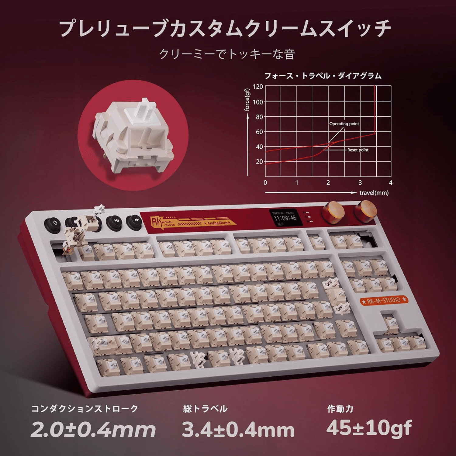 RK ROYAL KLUDGE M87 ワイヤレスゲーミングキーボード｜GetGadgetGot
