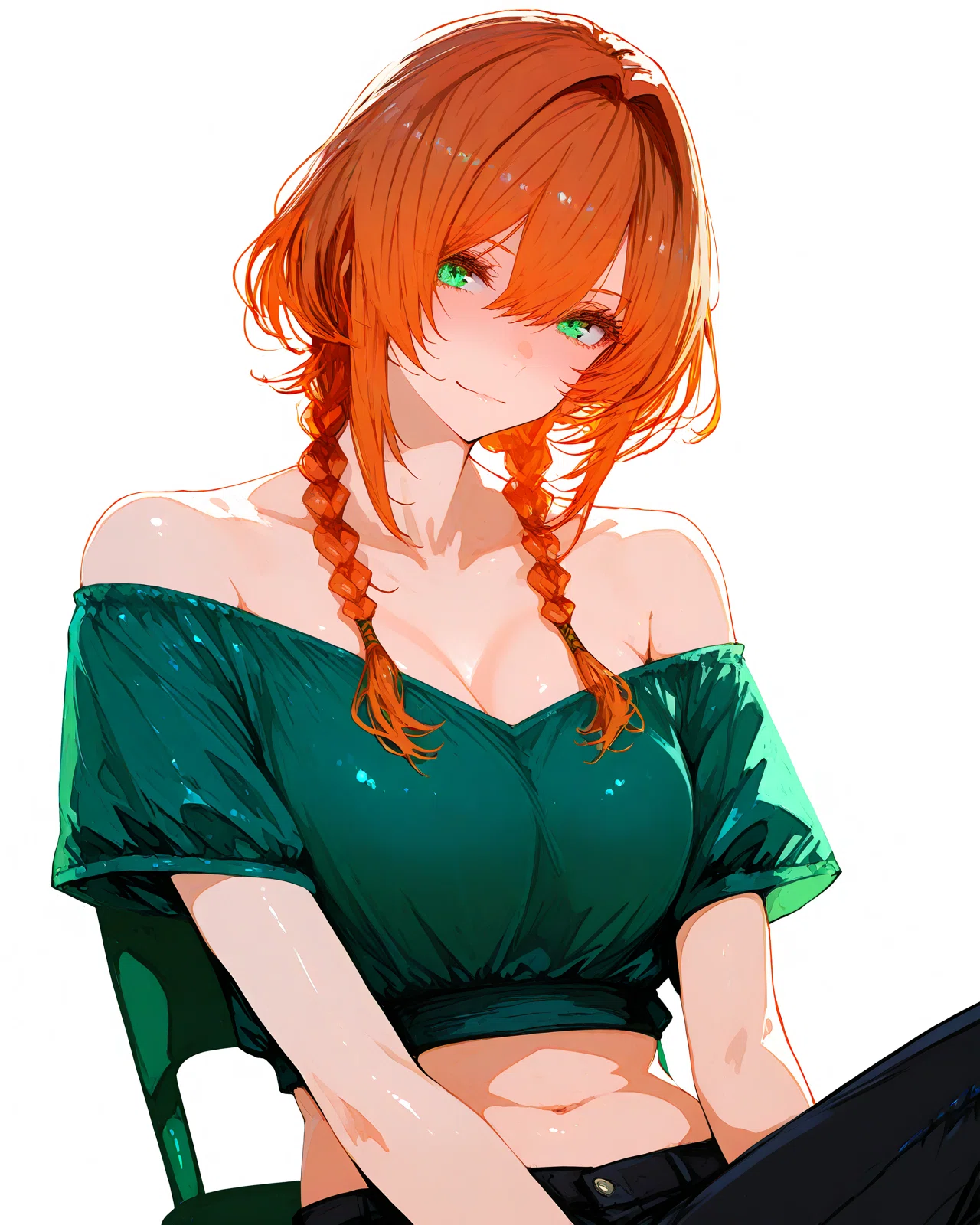 瞑想少女#流体 アクリル絵画 緑とオレンジの抽象 Koha_SS_GUI」でおしゃれ系女子を作るためのLoRA制作の試み｜nobin