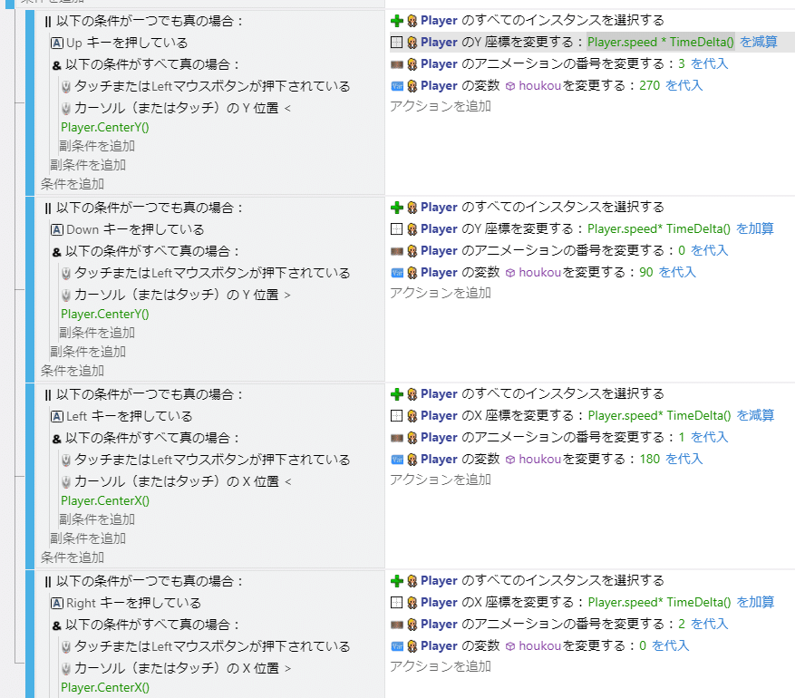 GDevelopで簡単なゲームを作ろう・18 ~Timedeltaの話と攻撃前の予兆について~|おかか容疑者