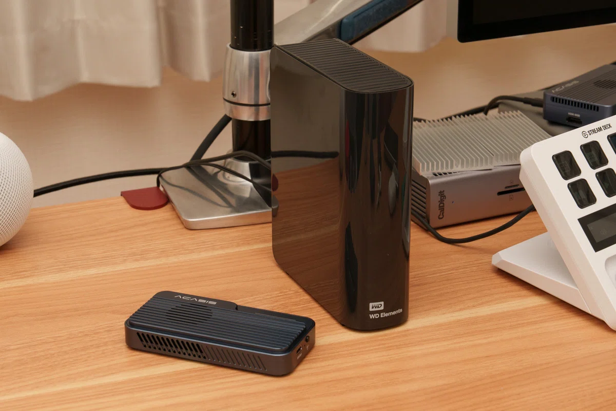 WDの外付けHDDと外付けSSD