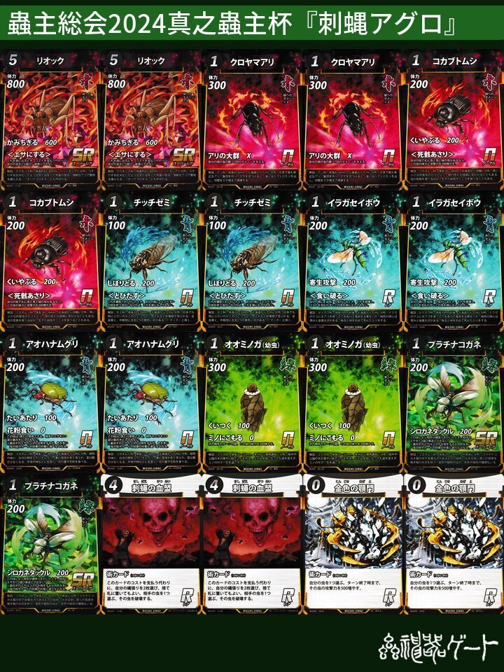 蟲神器】蟲主総会2024真之蟲主杯『刺蠅アグロ』444人参加2勝2敗4