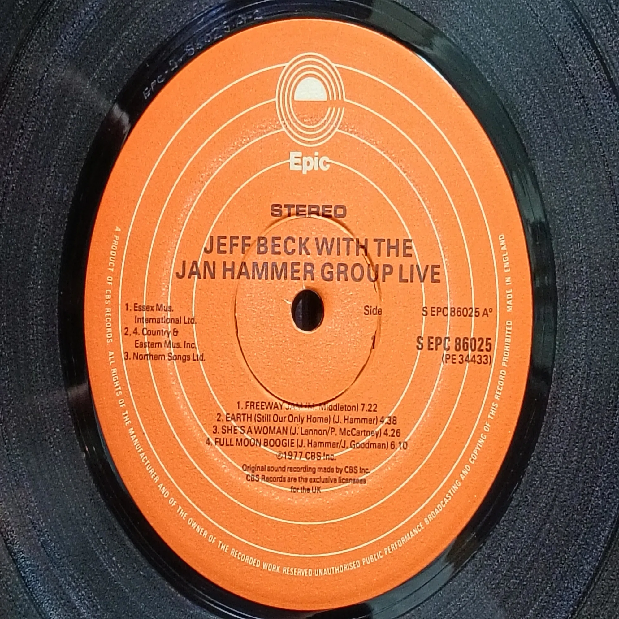 Jeff Beck with the Jan Hammer Group Live】(1977) A live album from 