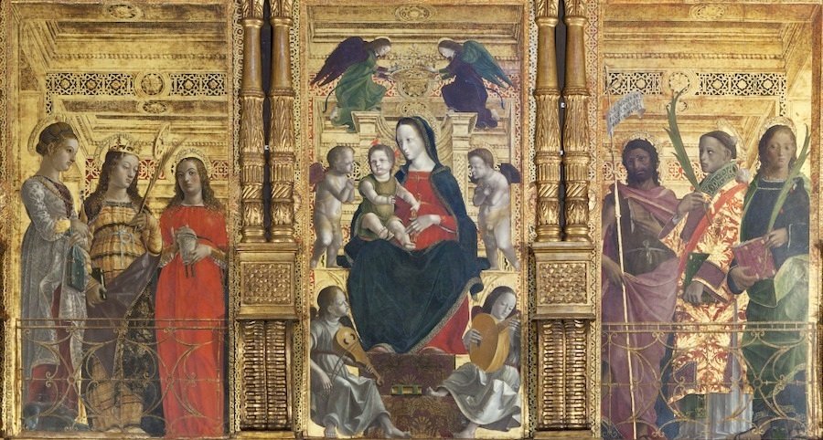 50sイタリアフロレンティア花の祭壇キリスト画 イエス・キリスト十字架絵画ドームサンロレンツォメディチ教会