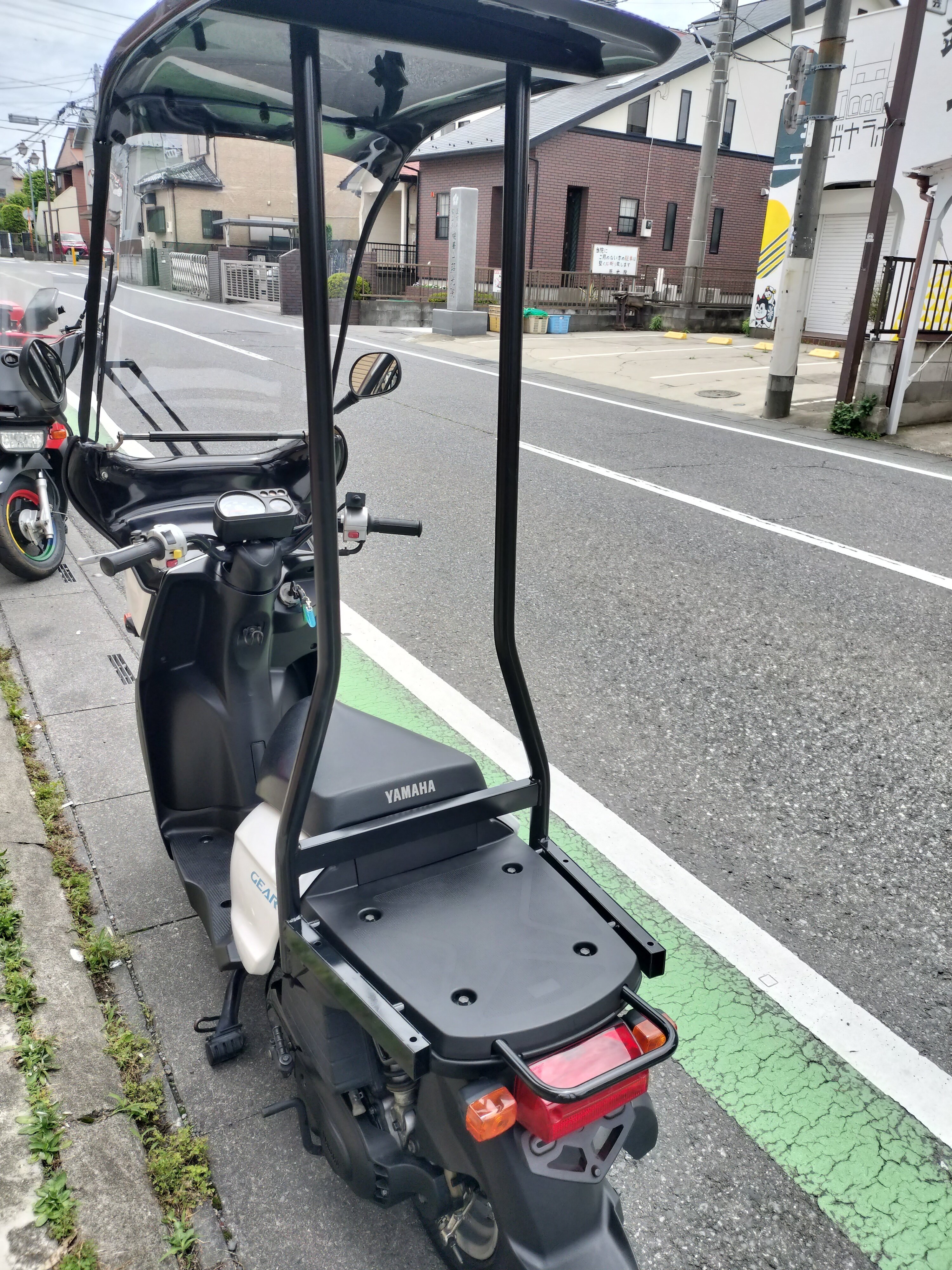 美車】ヤマハギア UA08J 帝都ルーフ付　エンジンO/H済　屋根付き　デリバリーバイク　フルメンテ【高年式】 ご成約致しました】ヤマハ ギア UA08J-BGA3 50cc 帝都産業ルーフ付き