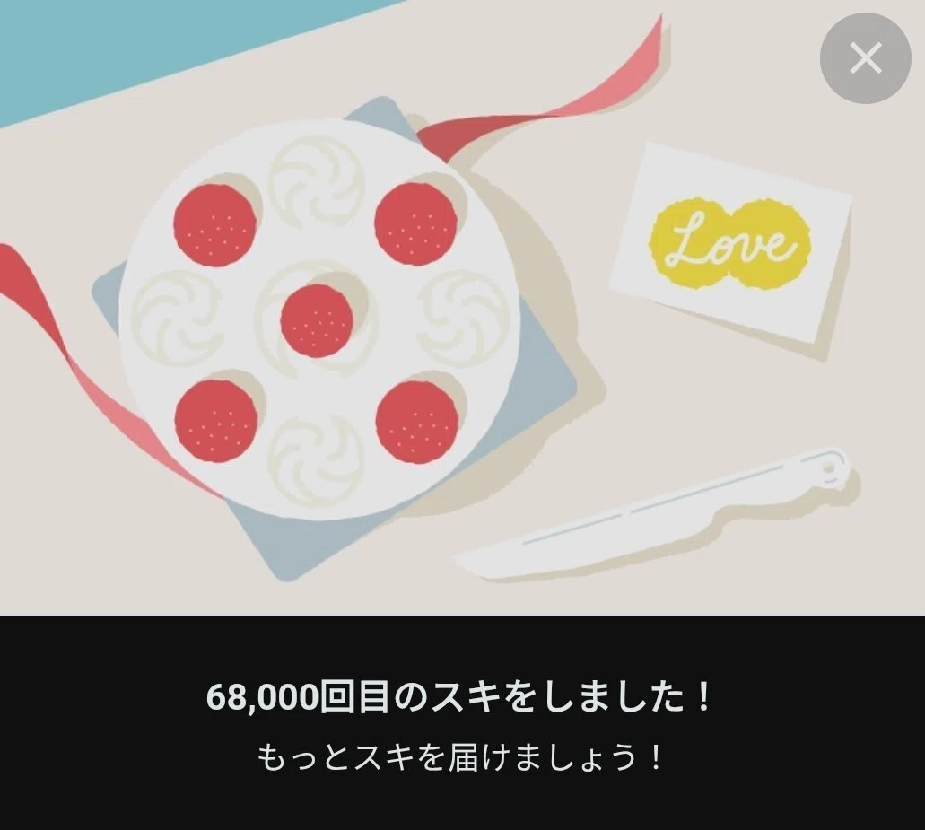 68000回のスキをしました、の画像