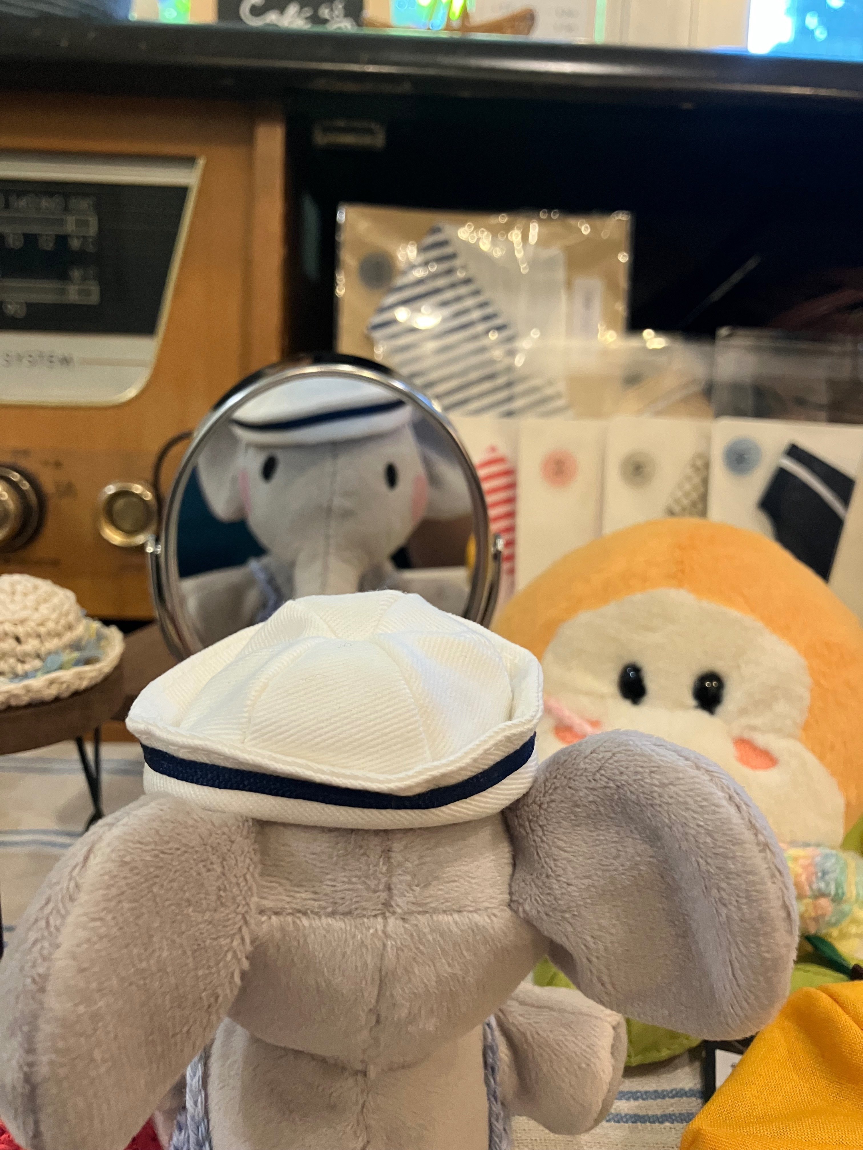 喫茶店のなつかしプリンのようせい⋆* ハムちゃん ぬいぐるみ ぬいぐるみカフェに行った日記｜橋薗踏