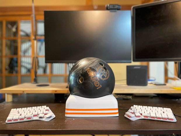 5kgのボウリング球で巨大トラックボールを作ったら｜むらさき