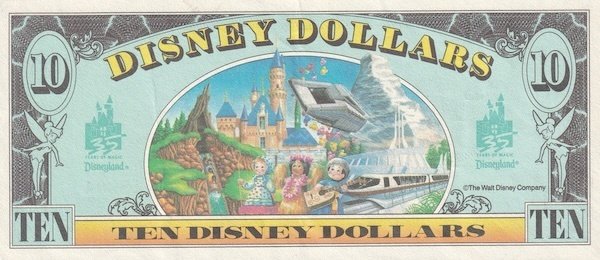 初めてのDダラー】1990年版（$10初登場）ディズニーダラーの紙幣を徹底