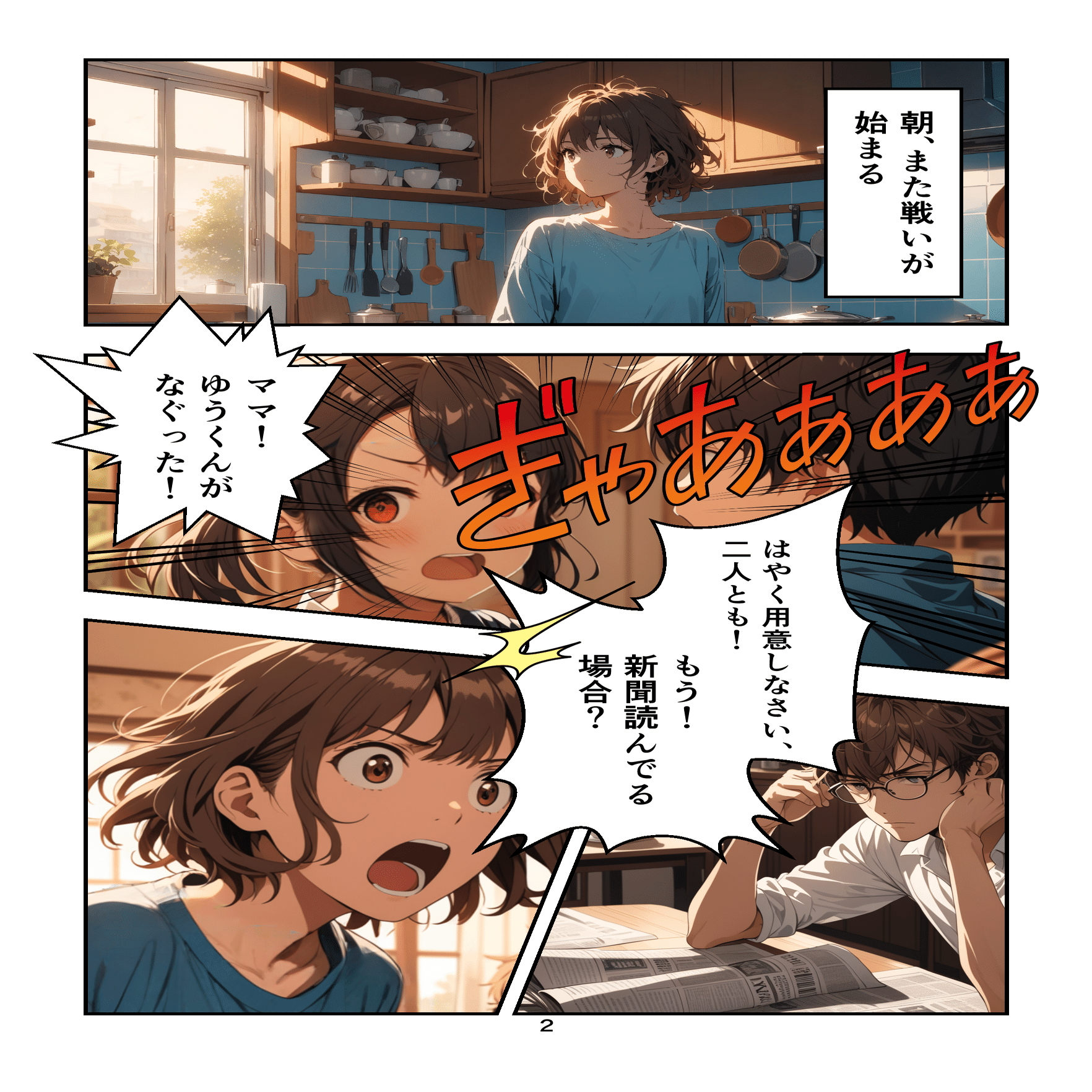 セリフで動かす、コマで伝える。AI漫画の演出メモ｜赤木美津子／AI漫画