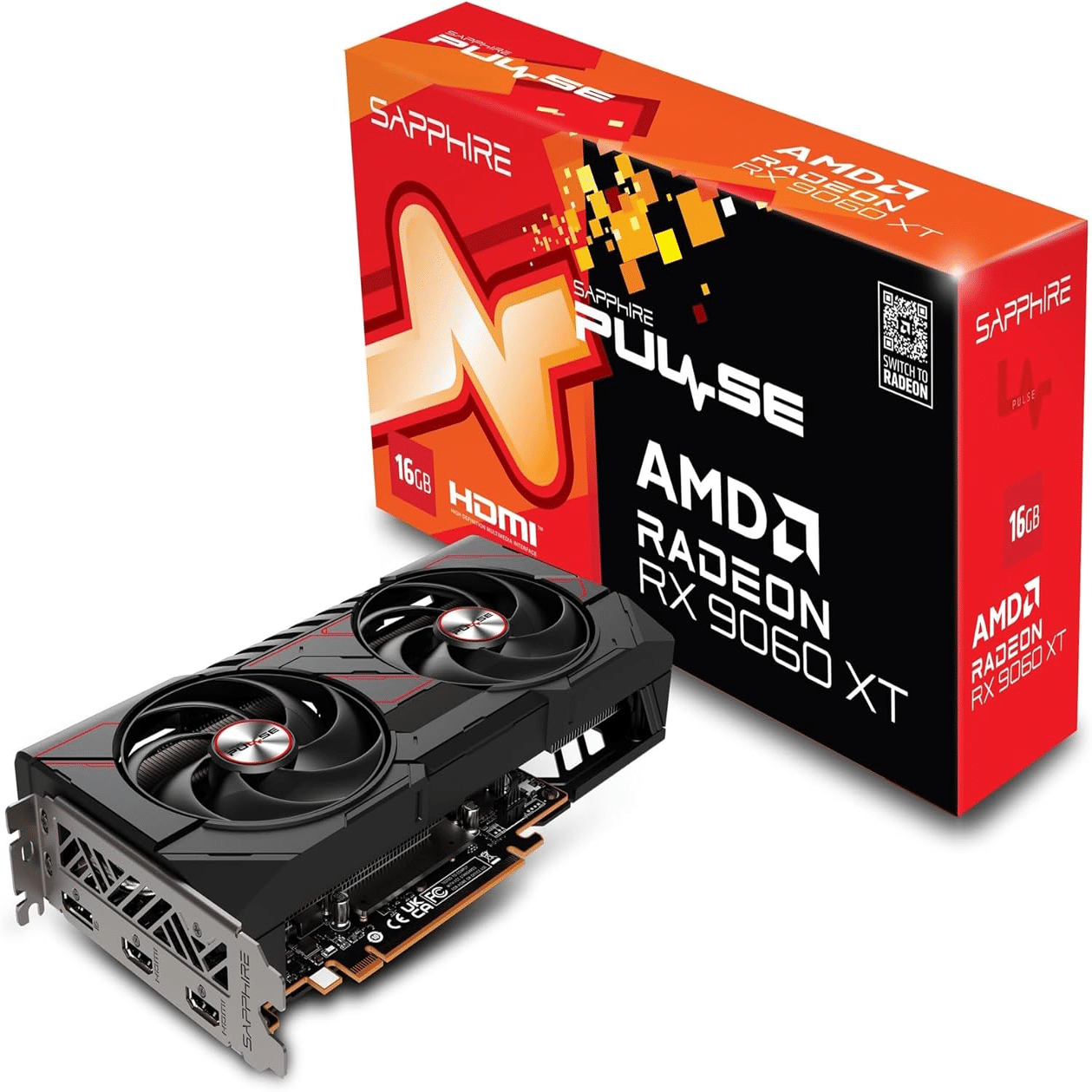 SAPPHIRE PULSE RX 9060 XT 16GB OC 1440p対応 (ブラック)｜GetGadgetGot