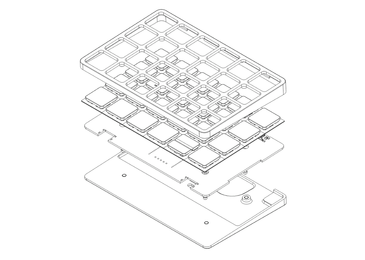 メンブレン+シザー方式で無線分割キーボードを自作した話｜cop