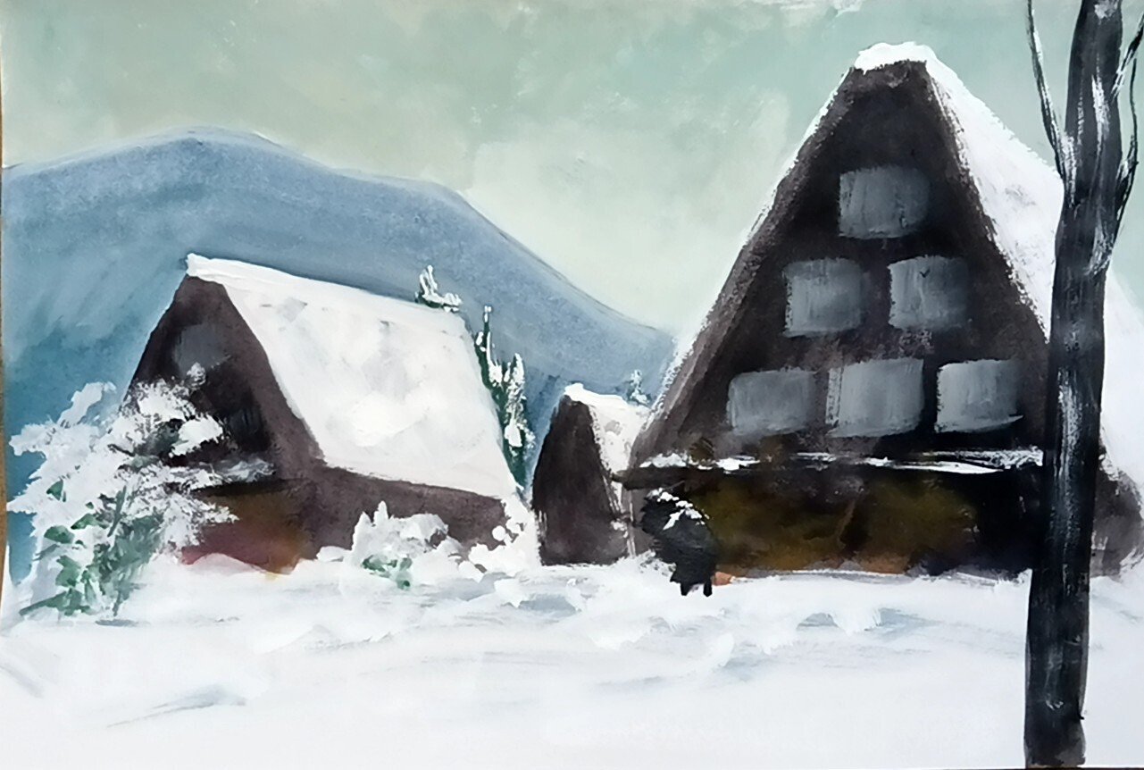 雪を降らせる｜いと 作家物 モノトーンを楽しむ 雪景色のような付