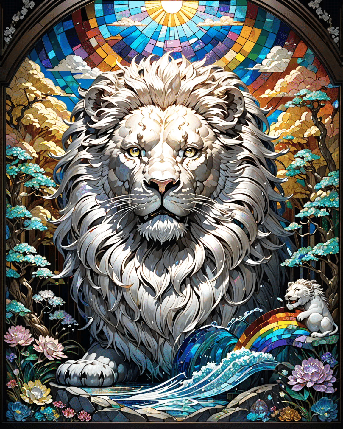 光と祈りの獣たち ― ステンドグラスに宿る神獣の世界｜Azan