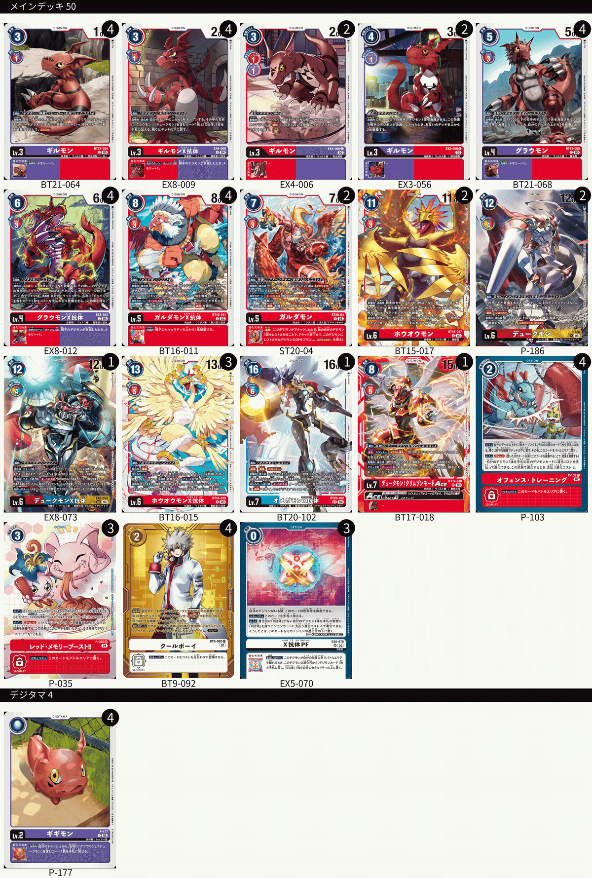 【構築済】【ギルモン/ホウオウモンデッキ】デジモンカード 権利獲得!デッキ紹介「ギルモン軸ホウオウモン」|もぐら@店長