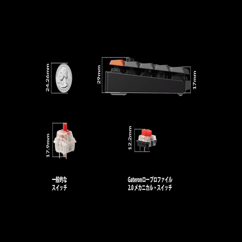 Keychron K11 Max Alice 3WAY JIS RGB ホットスワップ ロープロ (茶軸