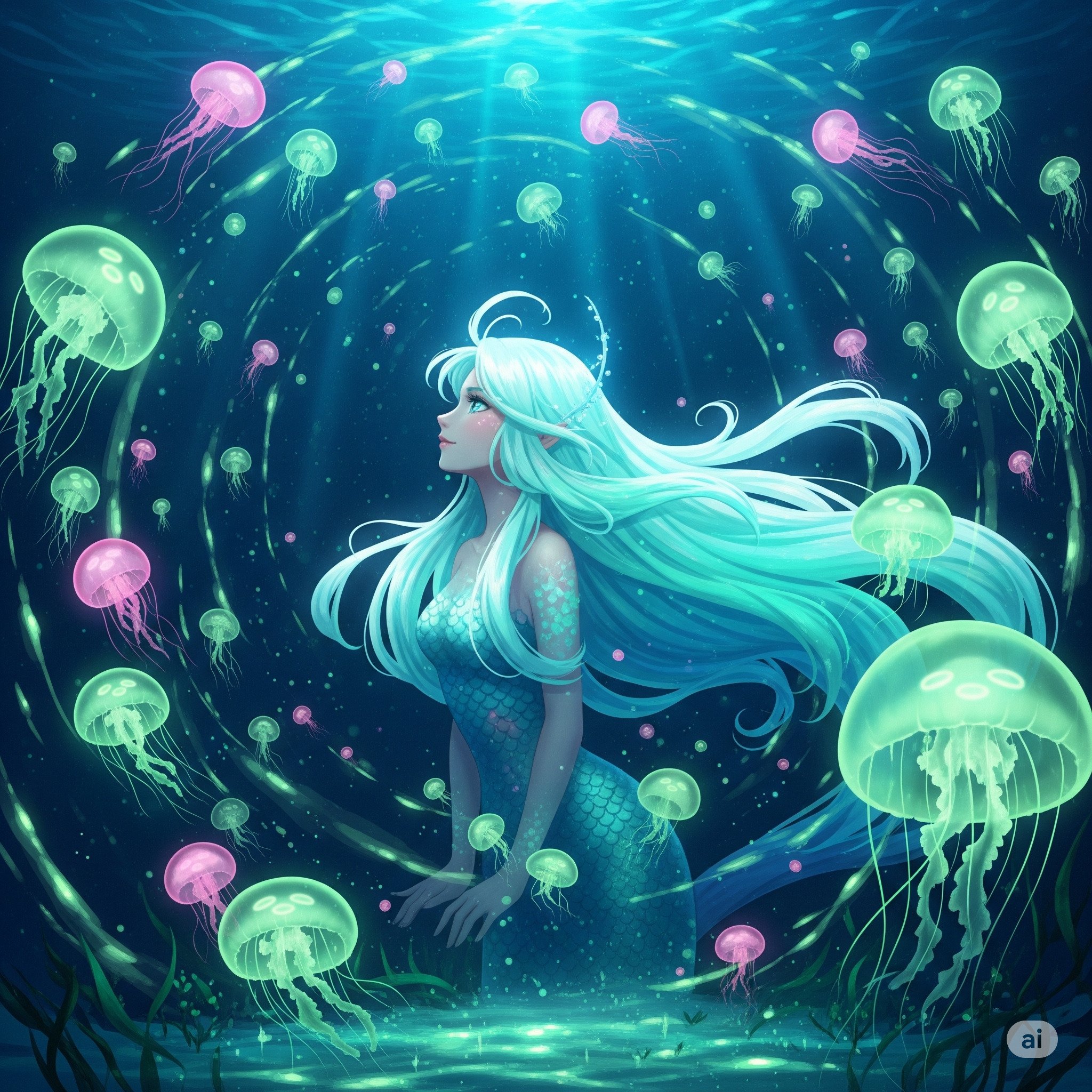 海と少女のパステル画 rectangle_large_type_2_a94de23