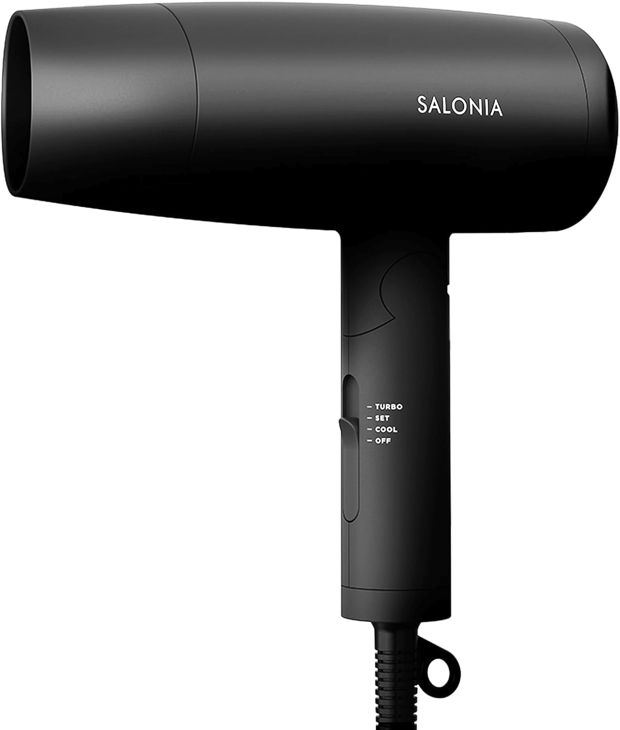 ドライヤー マイナスイオン ヘアドライヤー 高濃度 スピーディーイオン　ブラック SALONIA スピーディーイオン ドライヤー 大風量 軽量 マイナスイオン