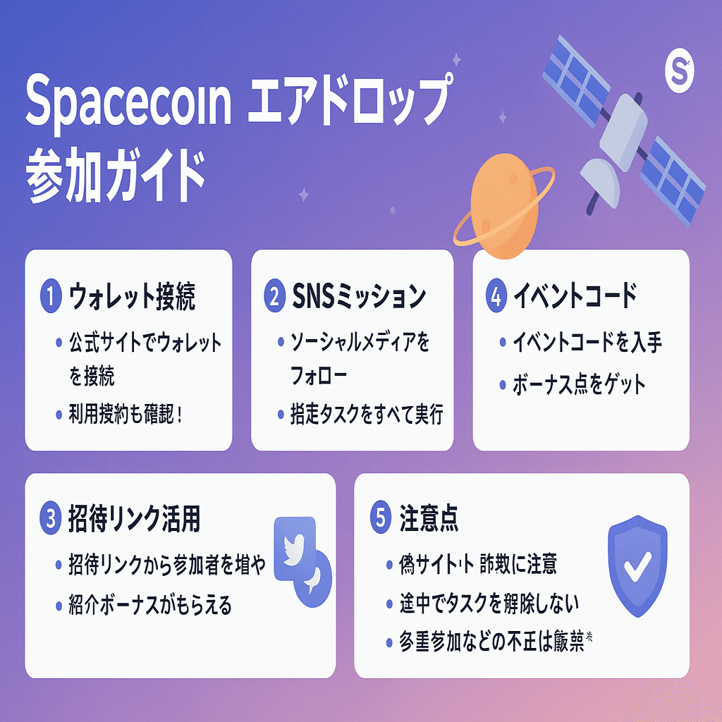 エアドロ Spacecoin】無料で宇宙インターネットの未来に乗る！完全ガイド｜仮想通貨エアドロップラボ