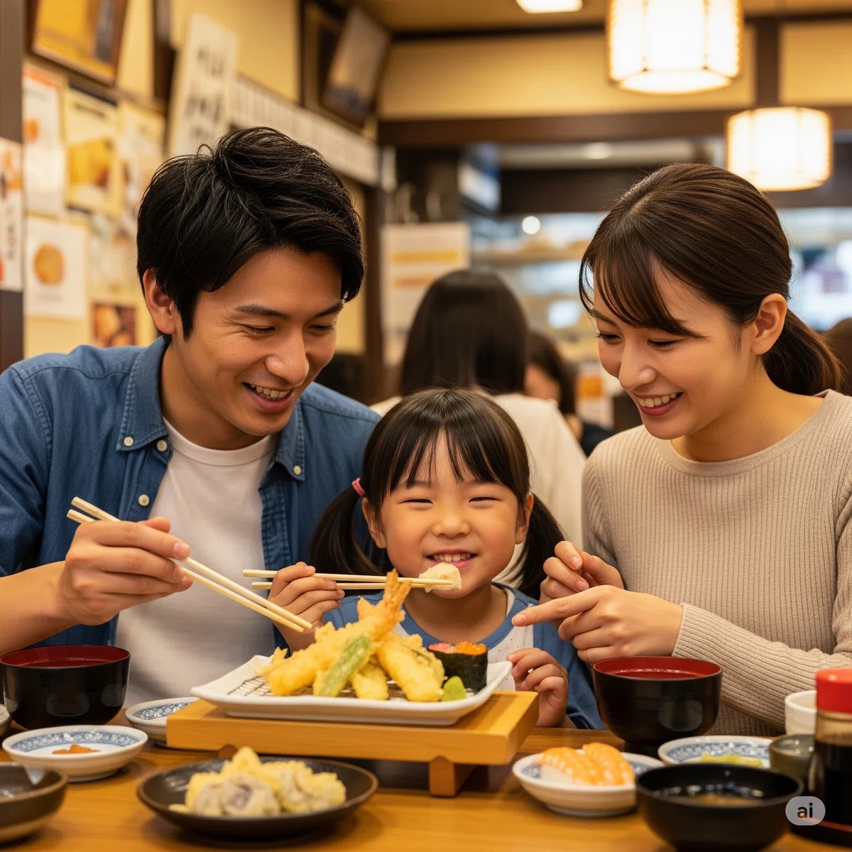 AI画像 販売 外食 家族 食事 飲食店 ＜30枚＞（有料：写真販売中）01