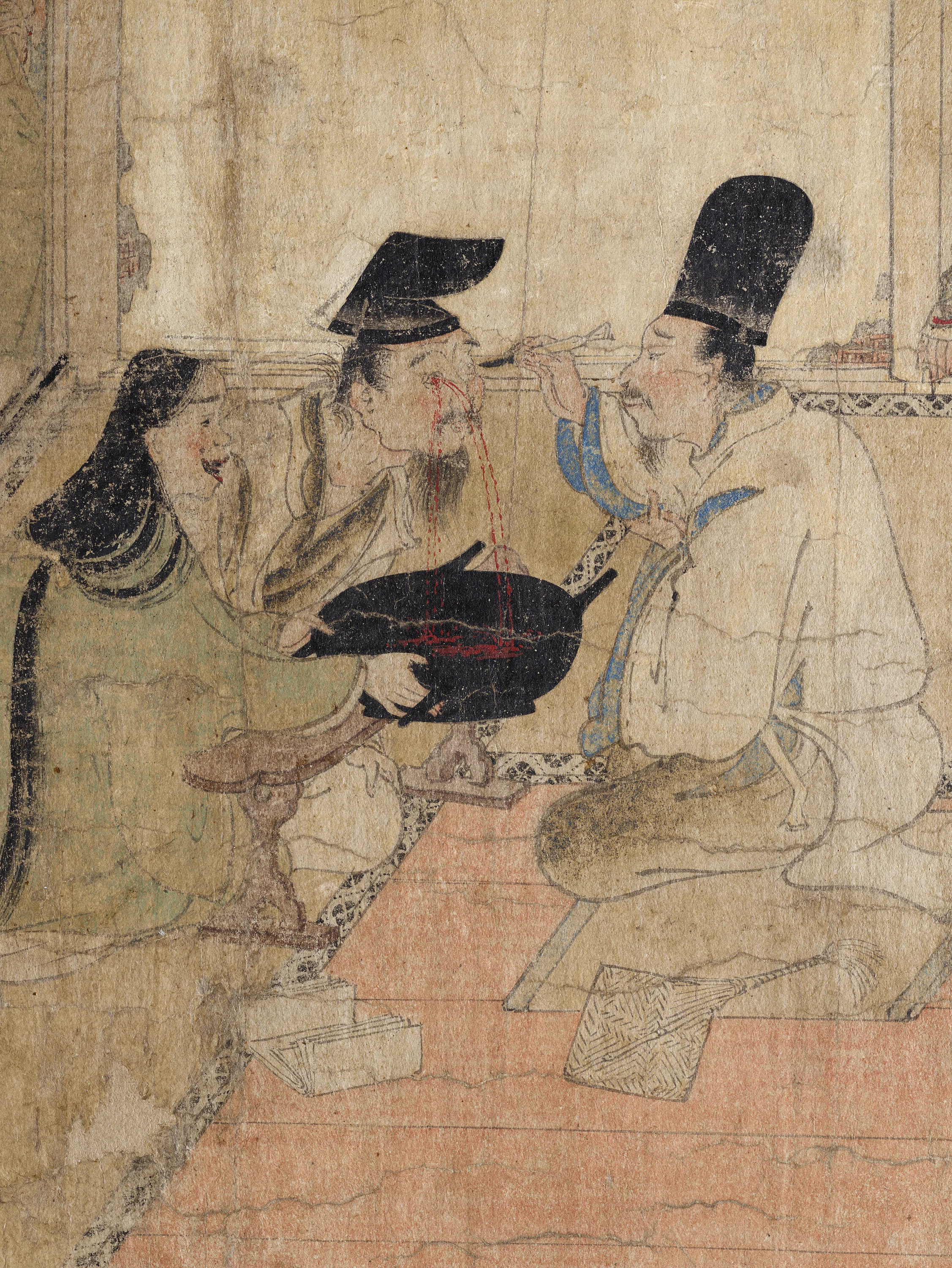 平安時代 病草子 後白河法皇 六道絵 模写 レプリカ 仏教美術 骨董 古美術 平安時代の衝撃的な絵巻『病草紙』は、なぜ病気をポップかつ
