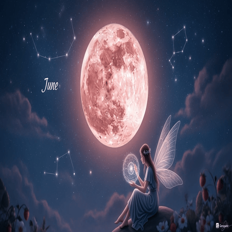 ストロベリームーン🍓🌝に照らされて♐射手座🏹満月号【6月】AI