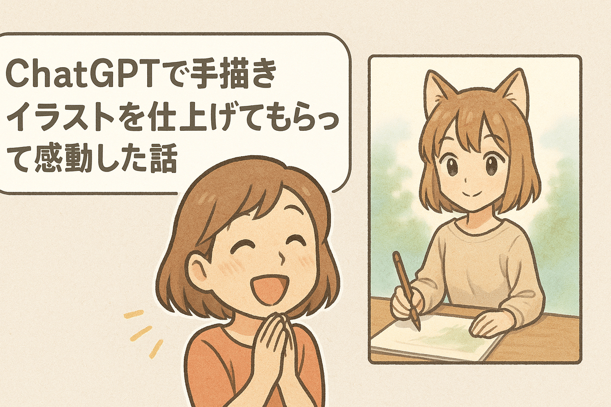 ChatGPTで手描きイラストを仕上げてもらって感動した話｜たこすけ