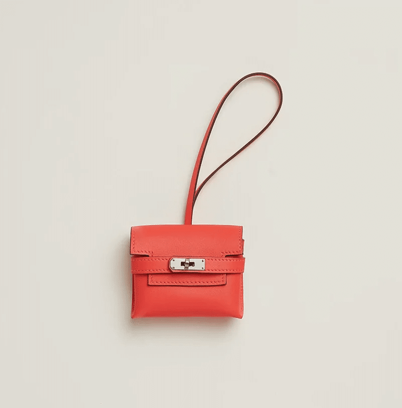 シンプル可愛い♪【HERMES】ケリー チャーム イヤフォンケース 可愛すぎる!iPods収納に!エルメスのチャーム ケリー