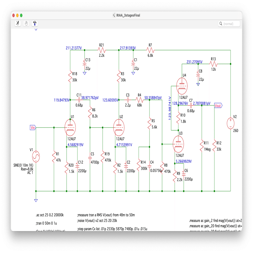 12AU7カーブ可変モノラルフォノイコライザの設計｜Clavierbauer