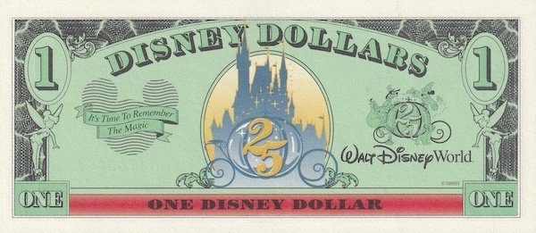 初めてのDダラー】WDW25周年1997年版ディズニーダラーの紙幣を徹底紹介