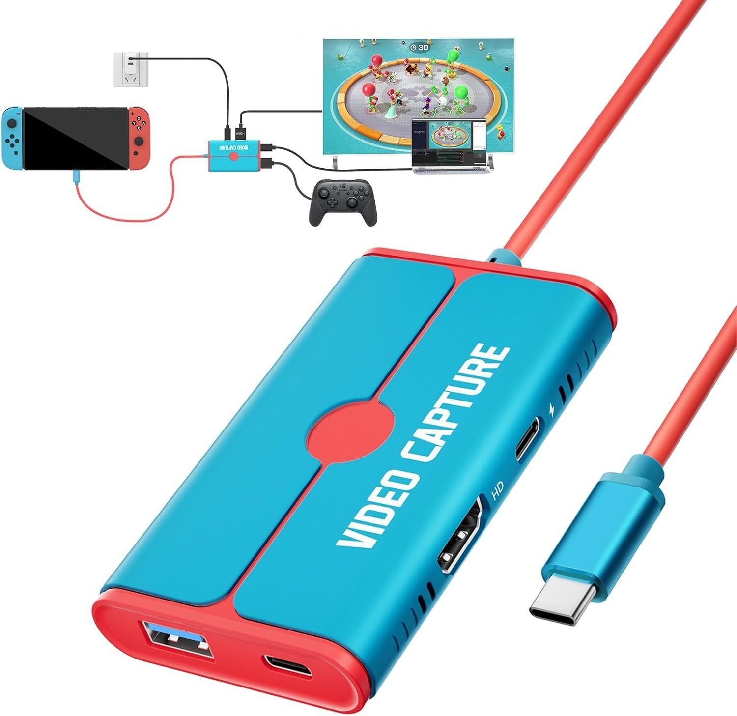 ゲーム動画配信３点セット　switch本体　キャプチャー　動画配信攻略本 Amazon.co.jp: DR.TREE 【2025最新】キャプチャーボード switch