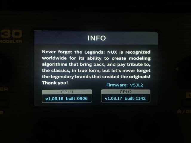NU:X MG-30のFirmware更新(Ver.5.0.2)｜冠野製作所
