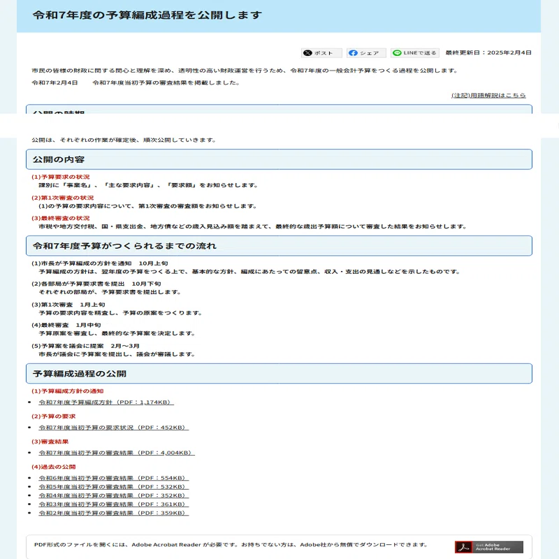 市役所、予算編成過程を公開せず｜坪田としたか（新しい勇者の物語