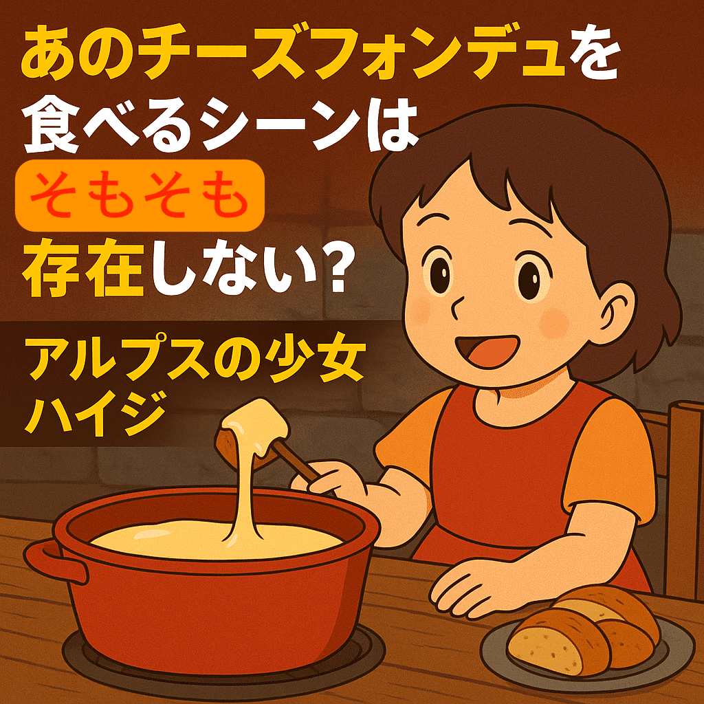 ハイジのチーズフォンデュ、そもそも登場しない｜佐藤外郎