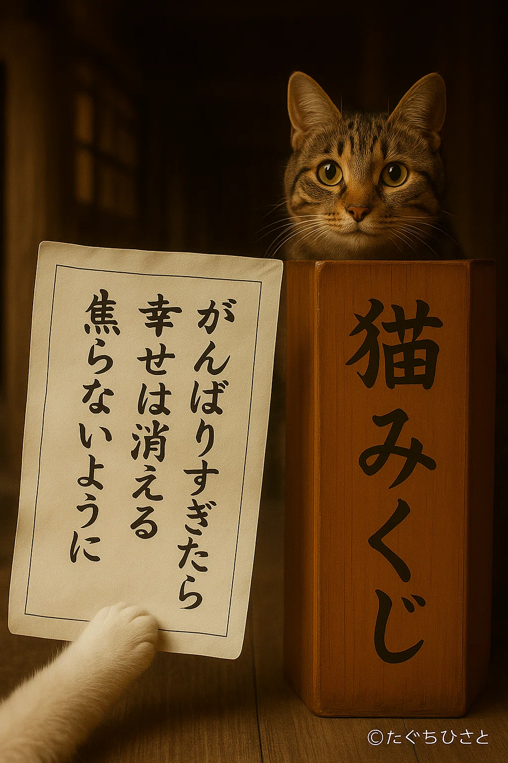 コツコツ続けた猫のおみくじ「126枚」。AIとチームを組んで人生が