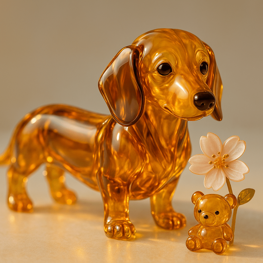 有る様で無い❣️ガラス製　愛犬のアート作品　ダックス好きにはたまらない※値段交渉可 有る様で無い❣️ガラス製 愛犬のアート作品 ダックス好きには