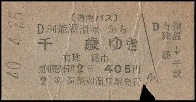 硬券0183 道南バス－3 国鉄連絡券等｜バス船舶硬券切符研究会