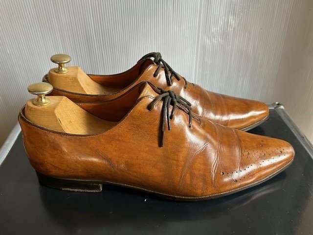 ver.11 【Santoni サントーニ 一枚革】 ドレスシューズ 7ハーフ｜麗靴堂