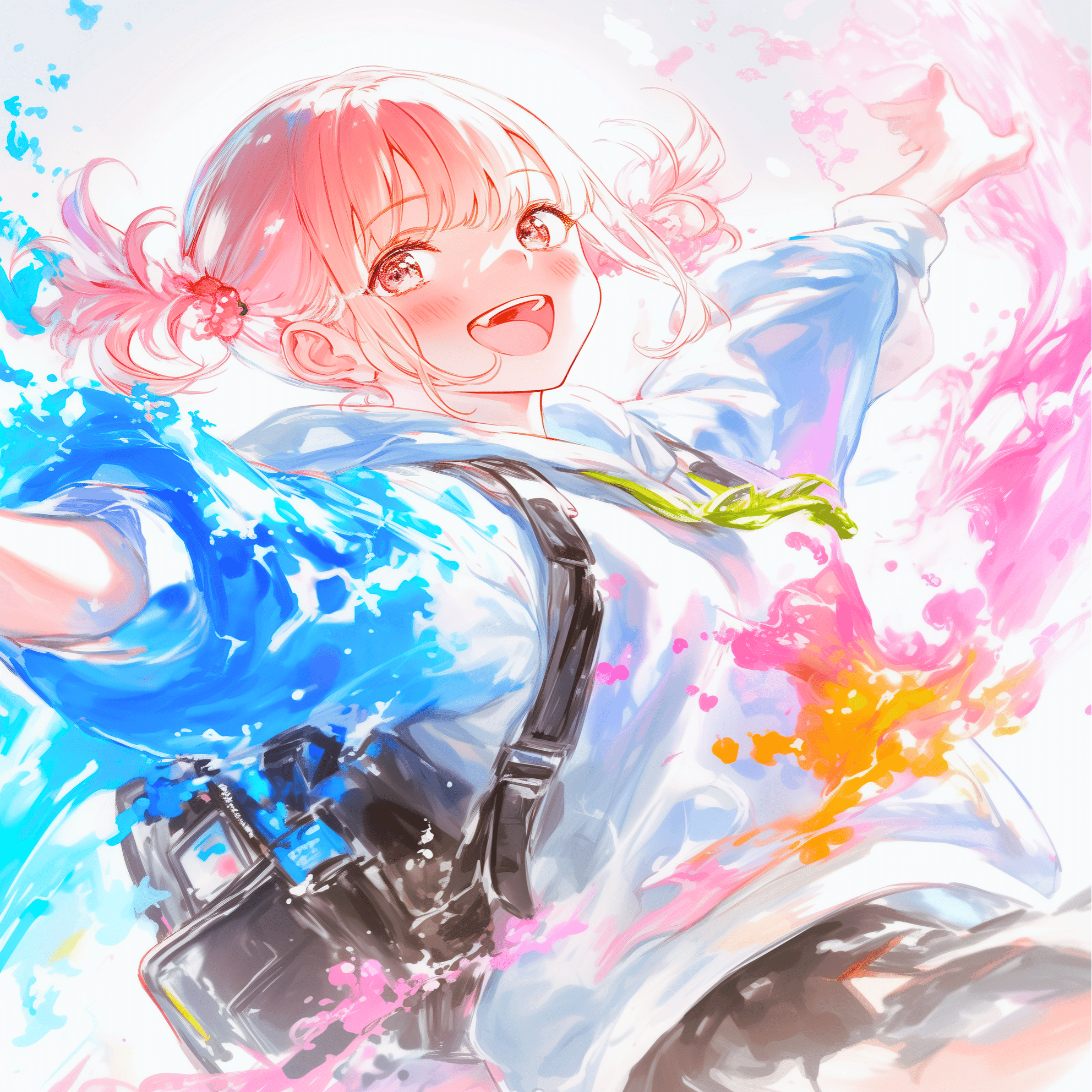 この瞬間を染め上げて【AIイラスト＋4コマ漫画】｜Alpaka