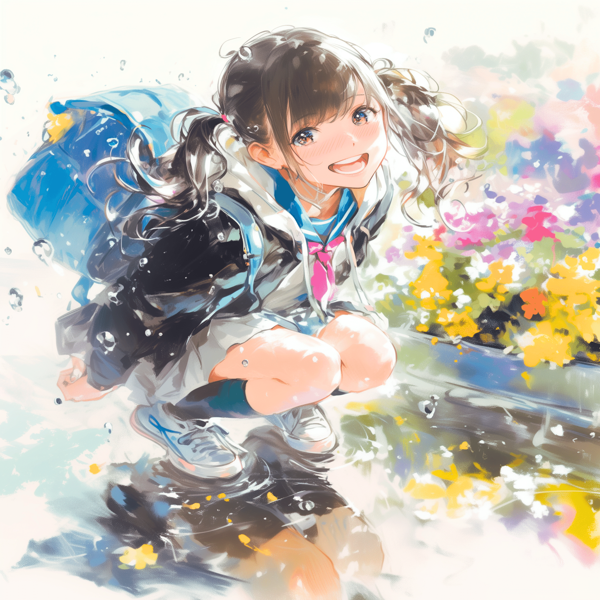 この瞬間を染め上げて【AIイラスト＋4コマ漫画】｜Alpaka