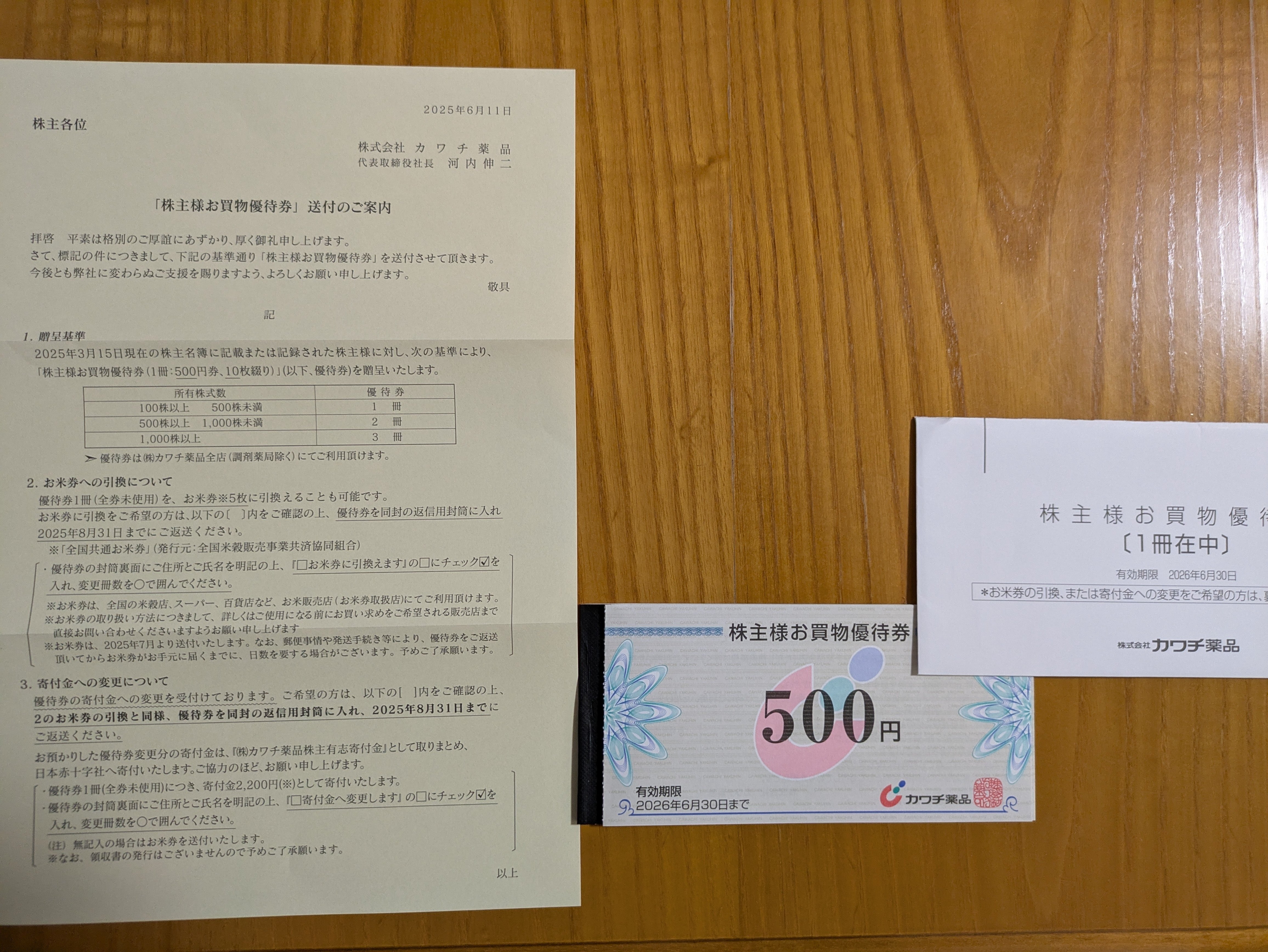 3冊(15，000円分) カワチ薬品 株主優待券 カワチ薬品 株主優待 3冊（15，000円分）