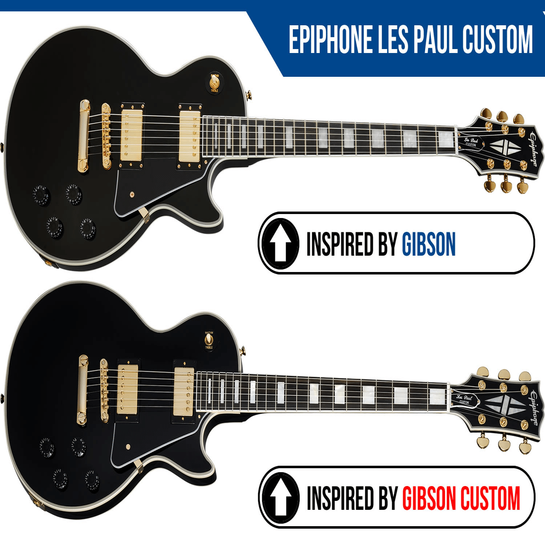 コラム】エピフォンによる2種類のレスポール・カスタムの違いについて