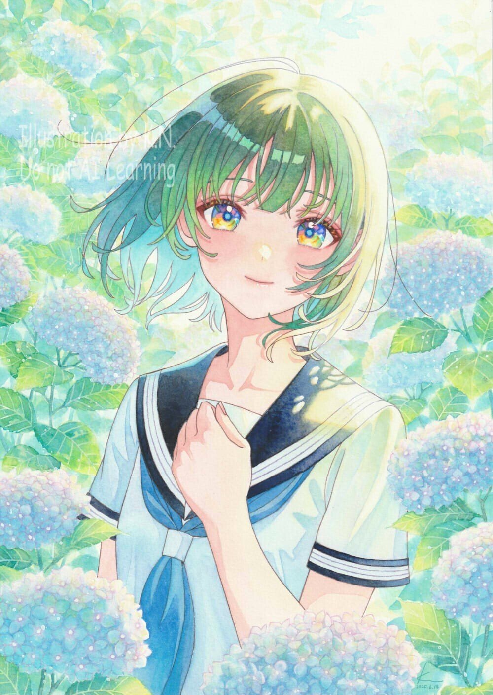 アニメキャラクター 水彩画 rectangle_large_type_2_d3a0adc