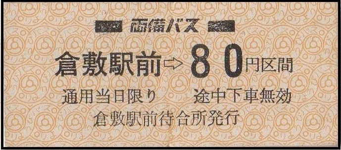 硬券0194 両備バスー1｜バス船舶硬券切符研究会