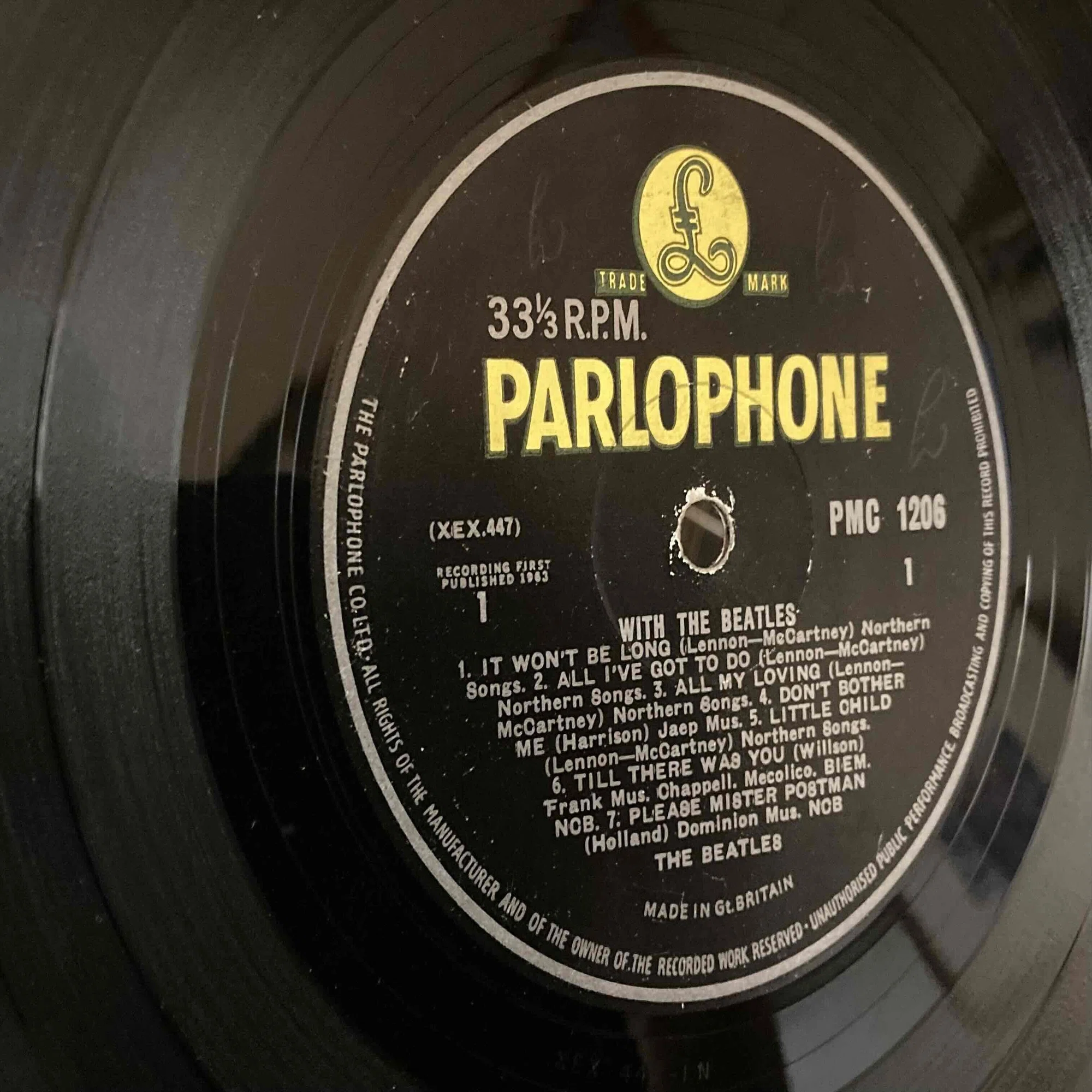 The Beatles [ With The Beatles ] Parlophone PMC1206 ｜naruru