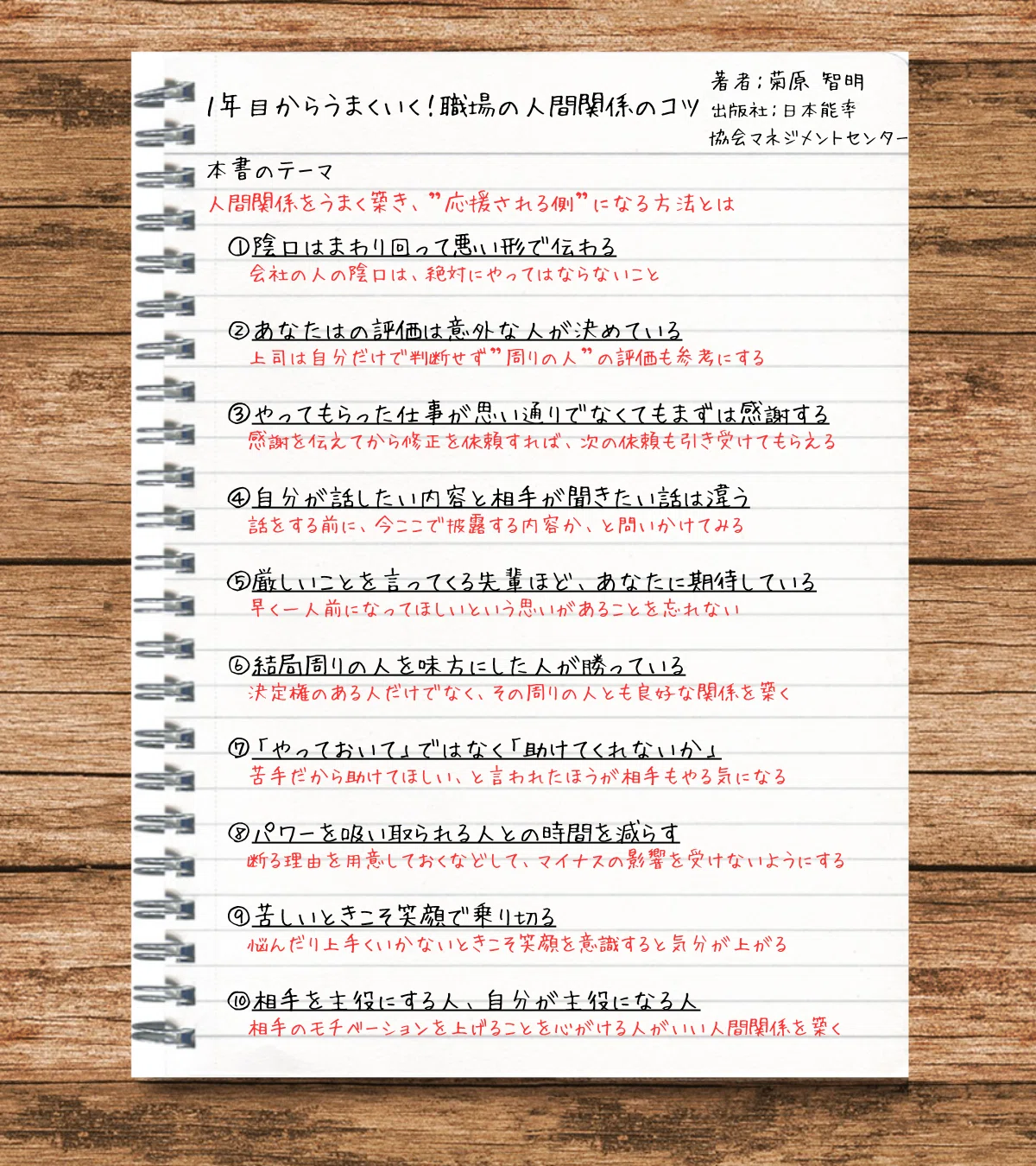 書評】『1年目からうまくいく！職場の人間関係のコツ』｜たば 